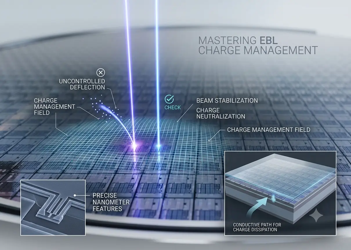 Eliminating Beam Deflection: Mastering Electron Beam Lithography Charge Management